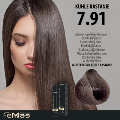 Femmas Barva na vlasy Blond ledový kaštan 7.91