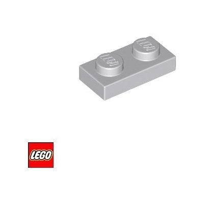 LEGO® 3023 Podložka 1x2 Světle-Šedá – Zboží Mobilmania