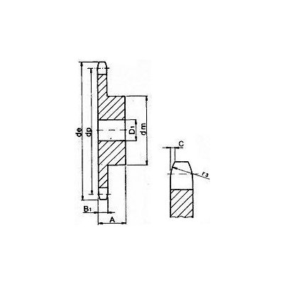 Kolo řetězové jednořadé 3/4x7/16" z32 – Zboží Mobilmania