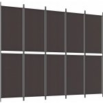 zahrada-XL 5dílný paraván hnědý 250 x 200 cm textil – Zboží Dáma
