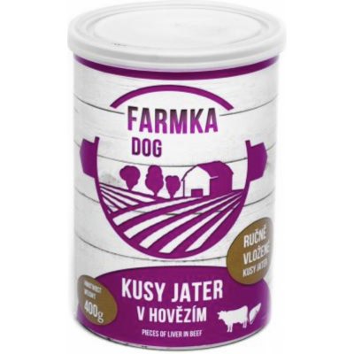 Sokol Falco Farmka Dog kusy jater v hovězím 400 g – Sleviste.cz