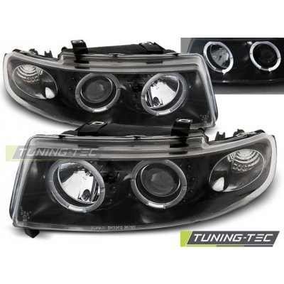 Tuning-Tec Přední čirá světla Seat Leon I (1999 - 2004) - černé - Angel Eyes – Hledejceny.cz
