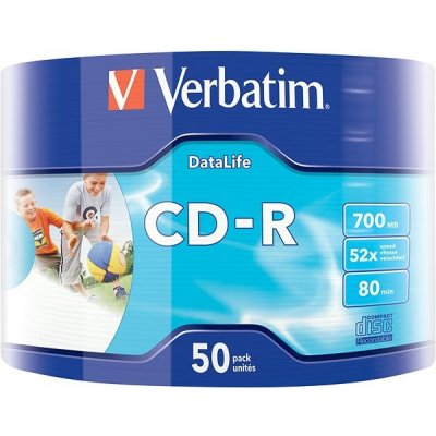 Verbatim CD-R 700MB 52x, bulk box, 50ks (43787) – Hledejceny.cz