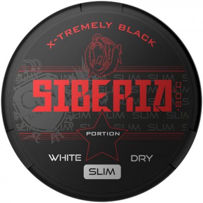 Siberia -80°C Degrees Black White Dry Slim Chew Bags 13 g – Zboží Mobilmania