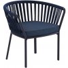 Zahradní židle a křeslo Fast Hliníkové nízké křeslo Ria, 78x61x73 cm, rám hliník, výplet lanko, sedák venkovní tkanina kat. Waterproof