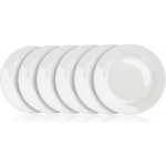 BANQUET Sada mělkých porcelánových talířů BASIC 26,5 cm bílé 6 ks – Sleviste.cz