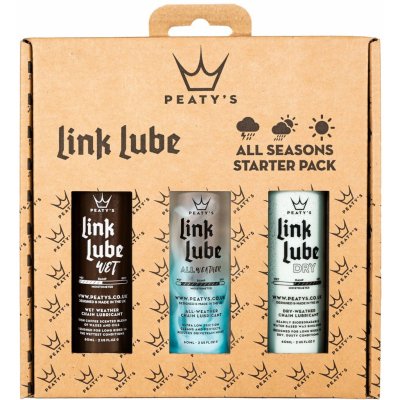 Peaty's Link Lube All Seasons Starter Pack 3x 60 ml