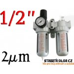 Jednotka úpravy vzduchu, vnitřní závit:1/2" - regulátor, filtr, olejovač, 2µm – Hledejceny.cz