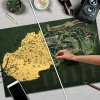Nástěnné mapy Giftio Stírací Mapa Slovenska Deluxe - Zlatá