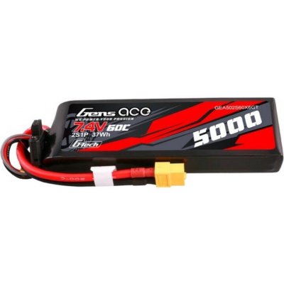 GensAce G-Tech LiPo 2S 5000mAh 7,4V 2S1P 60C XT60 Plug – Sleviste.cz