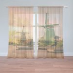 Sablio Záclony Větrné mlýny: 2ks 150x250cm – Hledejceny.cz