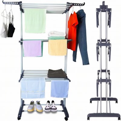 Svislý sušák na prádlo s kolečky na skládání ModernHome – Zboží Dáma