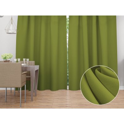 Biante Dekorační závěs Rongo RG-095 Olivově zelený 140x170 cm – Hledejceny.cz