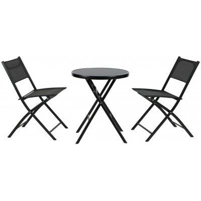 Black Red White Zahradní nábytková sestava Rolen Černý OM-DES-SET_3-ROLEN – Hledejceny.cz