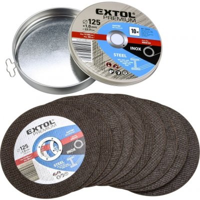 EXTOL PREMIUM 8808103 kotouč řezný na ocel/nerez, 10ks, O 125x1,0x22,2mm – Zbozi.Blesk.cz