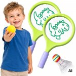 Woopie Rakety na badminton a tenis s pěnovým míčkem a košíčkem Dinosaurus – Hledejceny.cz