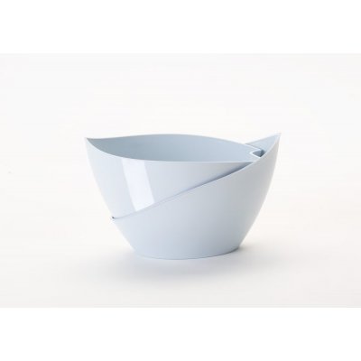 Plastia Samozavlažovací květináč Doppio šedomodrá 21.5 x 14 cm – Zboží Dáma