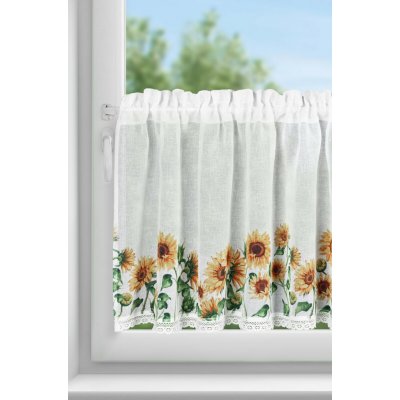 EUROFIRANY KRÁTKÁ ZÁCLONA NA PÁSCE HELIA 150X60 CM KVĚTY – Hledejceny.cz