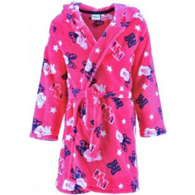 Sun City Dívčí župan Minnie s kapucou a 3D oušky coral fleece Modrá – Sleviste.cz