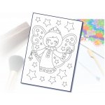 Radost v písku Šablona na pískování andělíček se zvonečkem A4 210 x 297 mm – Zboží Mobilmania