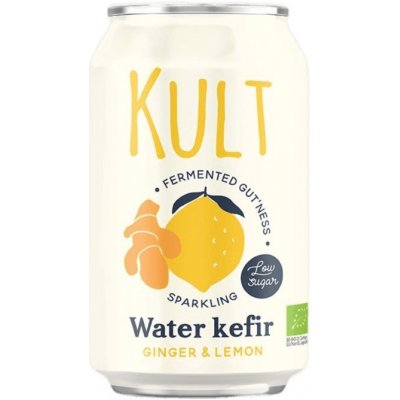 Kult Kefir Bio Vodní kefir s příchutí citronu a zázvoru 330 ml