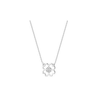 Nubis® Diamantový čtyřlístek bílé zlato a brilianty C-008-WG
