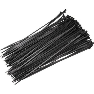 Plastové stahovací pásky 200 mm (100 ks), černá ZJSG03598BL – Zbozi.Blesk.cz