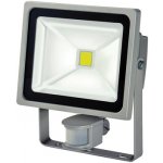 Reflektor LED s čidlem, COB, 30W, 5000 K, 2100 lm, IP44 šedý – Zboží Mobilmania