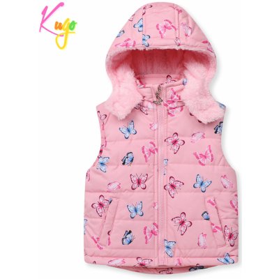 KUGO dívčí vesta zateplená KB2337 světle růžová Růžová – Zbozi.Blesk.cz