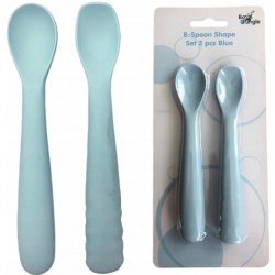 Bo Jungle silikonové lžičky B Spoon Shape 2 ks Pastel Blue