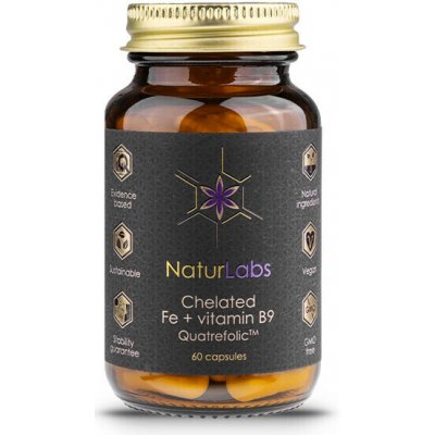NaturLabs Chelated Fe + Vitamin B9 Quatrefolic 60 kapslí – Hledejceny.cz