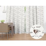 Biante Bavlněný závěs Sandra SA-028 Vyznání lásky 135x140 cm – Zboží Mobilmania