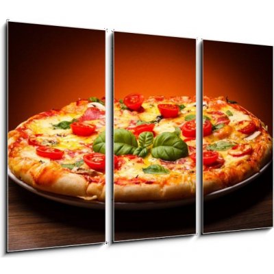 Obraz 3D třídílný - 105 x 70 cm - Pizza pizza Ital cuisine – Zbozi.Blesk.cz