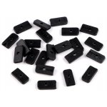 Silikonové koncovky na ploché, kovové a plastové kostice šíře 6; 8; 12 mm černá 50ks – Hledejceny.cz
