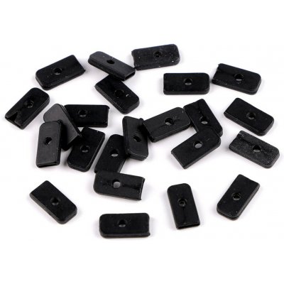 Silikonové koncovky na ploché, kovové a plastové kostice šíře 6; 8; 12 mm černá 50ks – Hledejceny.cz