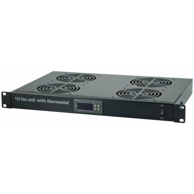 Ventilační jednotka XtendLan SFAN1U4T-B-EK Ventilační jednotka, výška 1U, pro rozvaděče hloubky 350 mm, 4x ventilátor s termostatem SFAN1U4T-B-EK – Zboží Živě