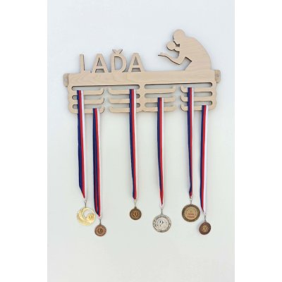 MAJADESIGN Věšák na medaile se jménem Ping-pong Přírodní dřevo – Hledejceny.cz