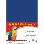 Barevný papír A3 80gr. tmavě modrý 100 listů – Zboží Dáma