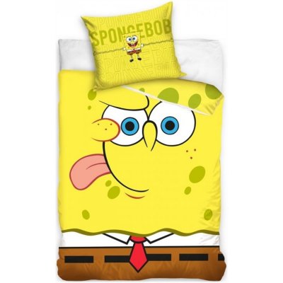 Carbotex bavlna povlečení SpongeBob motiv Emoji 100% bavlna Renforcé 70x90 140x200