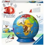 Ravensburger 3D puzzleball globus se zvířaty anglický 72 ks – Hledejceny.cz