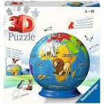 Ravensburger 3D puzzleball globus se zvířaty anglický 72 ks – Sleviste.cz