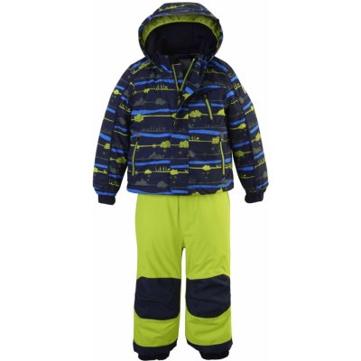Killtec dětská lyžařská kombinéza 3 v 1 tmavě modrá/limetková – Zboží Mobilmania
