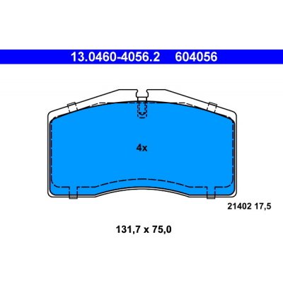 Sada brzdových destiček, kotoučová brzda ATE 13.0460-4056.2 – Zboží Mobilmania
