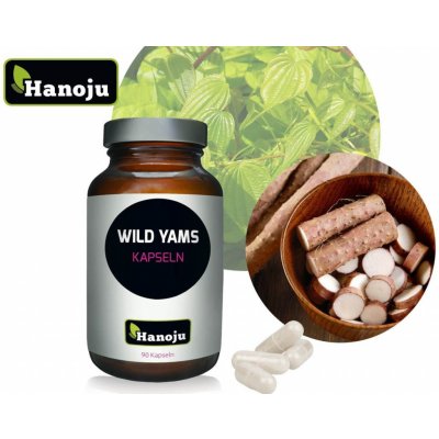 HANOJU WILD YAMS kořen extrakt 500mg, 90 VegKaps – Hledejceny.cz