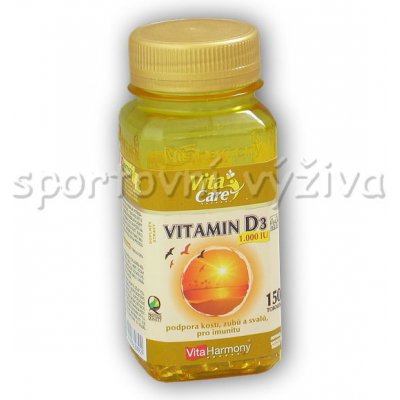 VitaHarmony Vitamin D3 1.000 m.j. Jahoda 150 tobolek