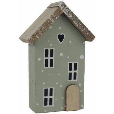 MOREX, s.r.o. Dekorace domeček 6,5 x 3,5 x 10 cm zelený – Zboží Mobilmania