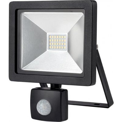 Solight LED venkovní reflektor SLIM, 20W, 1400lm, 3000K, se senzorem, černý SOLIGHT WM-20WS-G