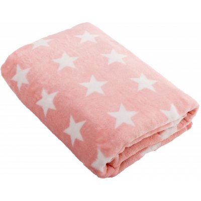 JAN peří Dětská hřejivá deka Mikro do kočárku nebo na postel hvězdy růžové