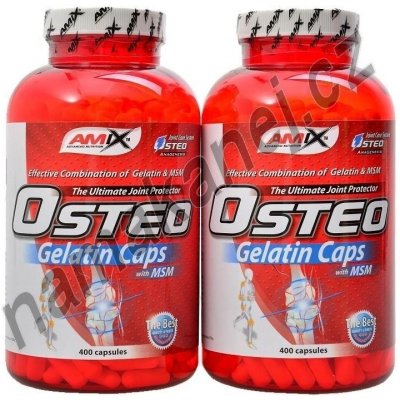 Amix Osteo Gelatine + MSM 2 x 400 kapslí – Hledejceny.cz