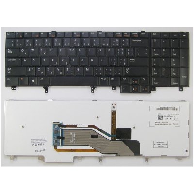 česká klávesnice pro notebook Dell Latitude E5520 E5530 E6520 E6530 E6540 M4600 M4700 M6600 CZ české černá touchpoint podsvit
